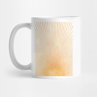 Abstract orange sun rays Mug